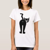 Funny CAT Schwarzweiß-T - Shirt (Vorderseite)