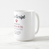 Funny cat script Mug Kaffeetasse (VorderseiteRechts)