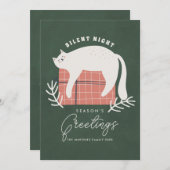 Funny Cat Season's Gruß Gruß Feiertagskarte (Vorne/Hinten)