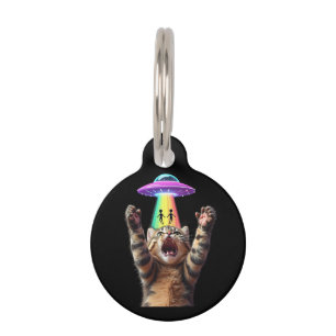 Funny Cat Selfie Alien UFO Unglaublich witzig anpa Haustiermarke