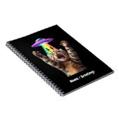 Funny Cat Selfie Alien UFO Unglaublich witzig anpa Notizblock (Rechte Seite)