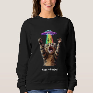 Funny Cat Selfie Alien UFO Unglaublich witzig anpa Sweatshirt
