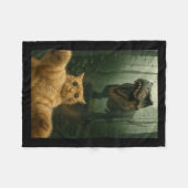 Funny Cat Selfie Dinosaur Meme Animals Lover Graph Fleecedecke (Vorderseite (Horizontal))