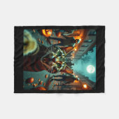 Funny Cat Selfie Halloween Zombies Humor  Fleecedecke (Vorderseite (Horizontal))
