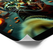 Funny Cat Selfie Halloween Zombies Humor  Poster (Ecke)