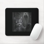 Funny Cat Selfie mit Ghost Halloween erschreckt Cr Mousepad (Mit Mouse)