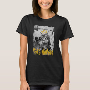 Funny Cat selfie mit rottweiler, lustiger Hund und T-Shirt