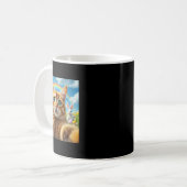 Funny Cat Selfie mit sonniger Niedlicher Ostertafe Kaffeetasse (Vorderseite Links)