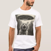 Funny Cat Selfie mit UFO T-Shirt (Vorderseite)