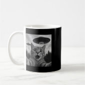 Funny Cat Selfie mit Ufos Kaffeetasse (Links)