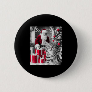 Funny Cat Selfie mit Weihnachtsmeme des Weihnachts Button