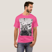Funny Cat Selfie Ufo T-Shirt (Vorne ganz)