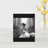 Funny Cat Selfie With Bigfoot 67 Six Seven Meme Me Karte (Gelbe Blume)
