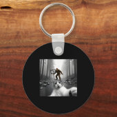 Funny Cat Selfie With Bigfoot 67 Six Seven Meme Me Schlüsselanhänger (Vorderseite)