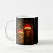 Funny Cat Selfie With Bigfoot Christmas Sasquatch Kaffeetasse (Links)