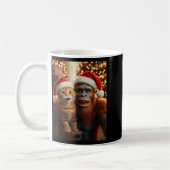 Funny Cat Selfie With Bigfoot Christmas Sasquatch Kaffeetasse (Links)