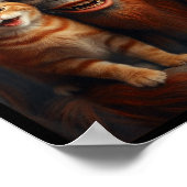 Funny Cat Selfie With Bigfoot Christmas Sasquatch Poster (Ecke)