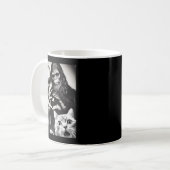 Funny Cat Selfie With Romantic Bigfoot In Love Wit Kaffeetasse (Vorderseite Links)