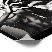 Funny Cat Selfie With Romantic Bigfoot In Love Wit Poster (Ecke)