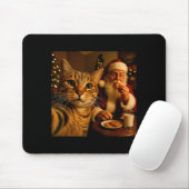 Funny Cat Selfie With Santa Claus Christmas Meme  Mousepad (Mit Mouse)