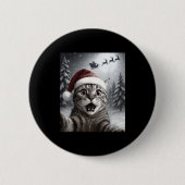 Funny Cat Selfie With Santa Claus Christmas Men Wo Button (Vorderseite)