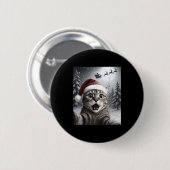 Funny Cat Selfie With Santa Claus Christmas Men Wo Button (Vorne & Hinten)