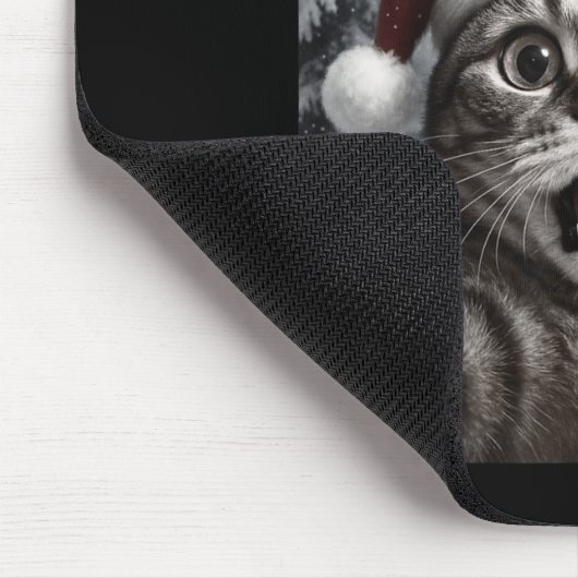 Funny Cat Selfie With Santa Claus Christmas Men Wo Mousepad (Ecke)