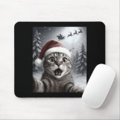 Funny Cat Selfie With Santa Claus Christmas Men Wo Mousepad (Mit Mouse)