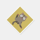 Funny Cat Serviette (Ecke)