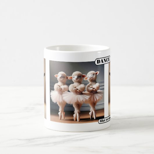 Funny Cat Sheep Ballet Dance Tasse (Mittel)