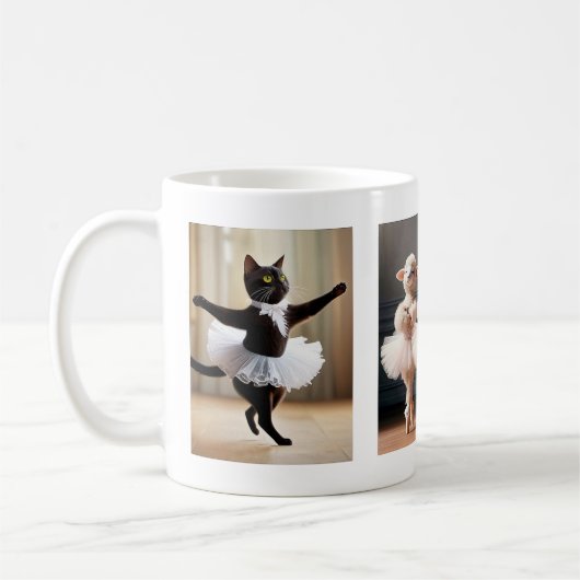 Funny Cat Sheep Ballet Dance Tasse (Links)