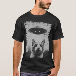 Funny Cat Shirt Comfort Colors Ufo Cat Retro Alien