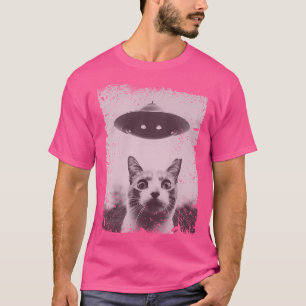 Funny Cat Shirt Comfort Colors Ufo Cat Retro Alien