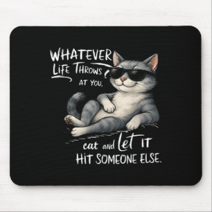 Funny Cat Shirt Funny Zitat Grafische T-Shirts für Mousepad