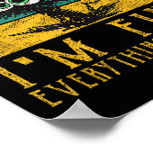 Funny Cat Shirt, It's Fine I'm Fine Everything Is Poster (Ecke)