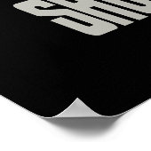 Funny Cat Shut Your MEOWth (dunkel) Poster (Ecke)