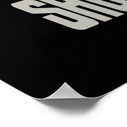 Funny Cat Shut Your MEOWth (dunkel) Poster (Ecke)