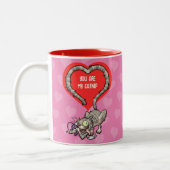 Funny Cat Sie sind meine Catnip Alternative Valent Zweifarbige Tasse (Links)