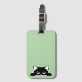 Funny Cat Silhouette Gepäckanhänger (Vorderseite Vertikal)