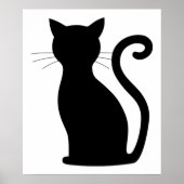 Funny Cat Silhouette Poster (Vorne)
