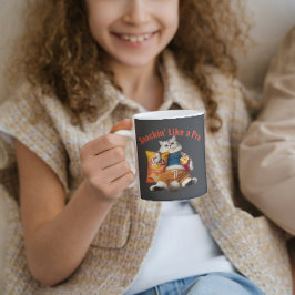 Funny Cat Snackin' like a Pro Kaffeetasse