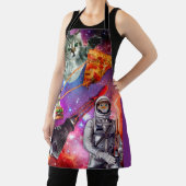 Funny Cat Space Pizza Hamburger Food  Schürze (InSitu)