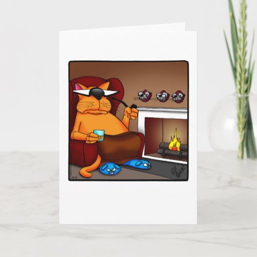 Funny Cat Spaß Behalten in Touch Grußkarte Karte (Vorderseite)