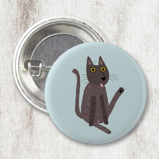 Funny Cat Spaß Button