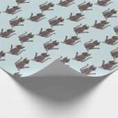 Funny Cat Spaß Geschenkpapier (Ecke)