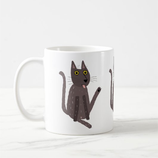 Funny Cat Spaß Kaffeetasse (Links)