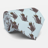 Funny Cat Spaß Krawatte (Gerollt)