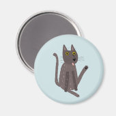 Funny Cat Spaß Magnet (Vorderseite/Rückseite)