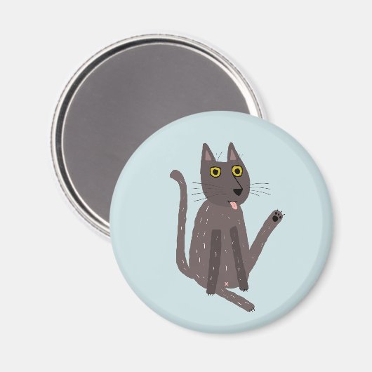 Funny Cat Spaß Magnet (Vorderseite/Rückseite)