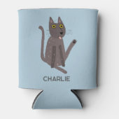 Funny Cat Spaß Personalisiert Dosenkühler (Vorderseite)